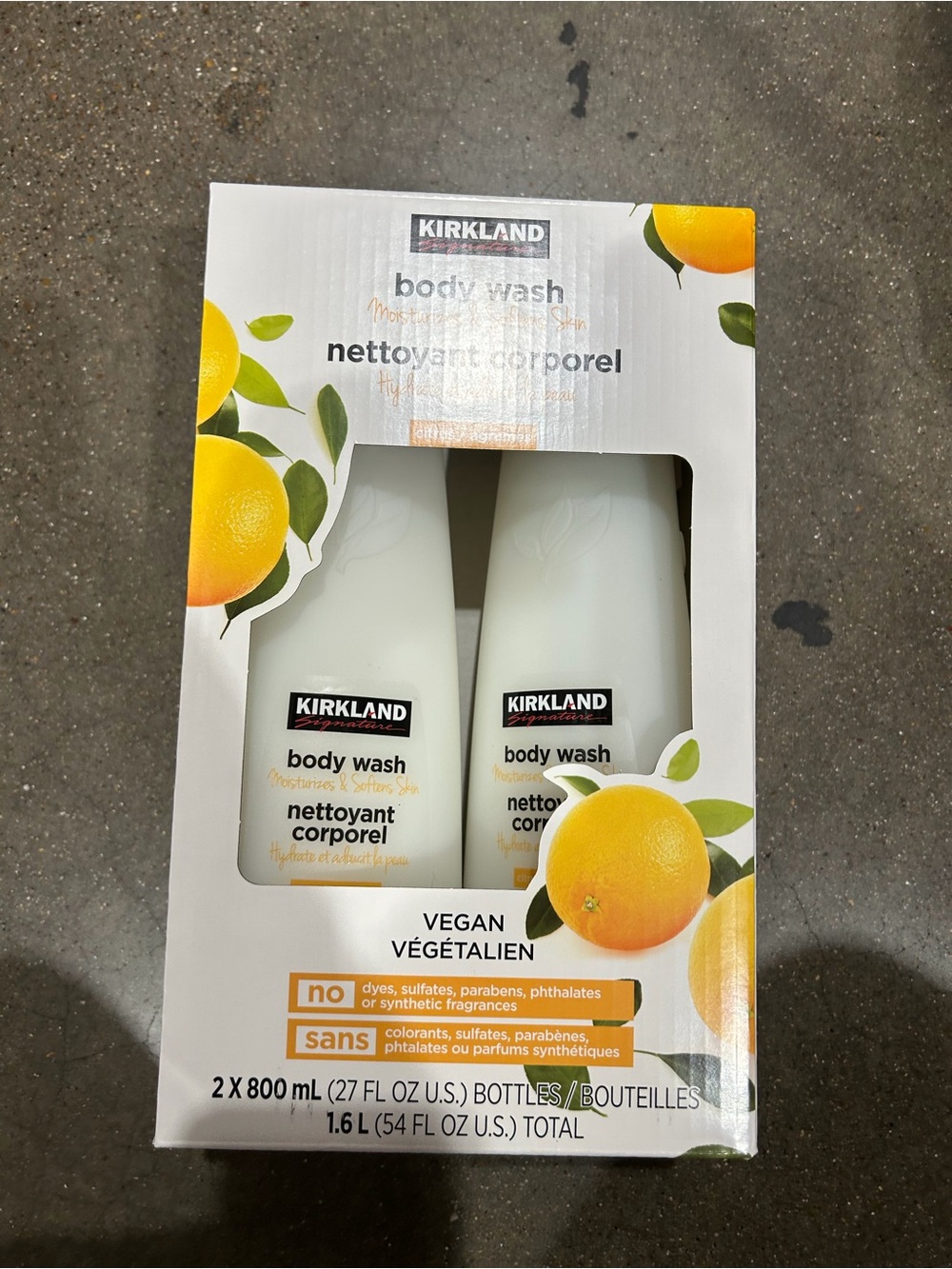Kirkland Signature Orange Blossom Vegan Body Wash Duo - new Sealed